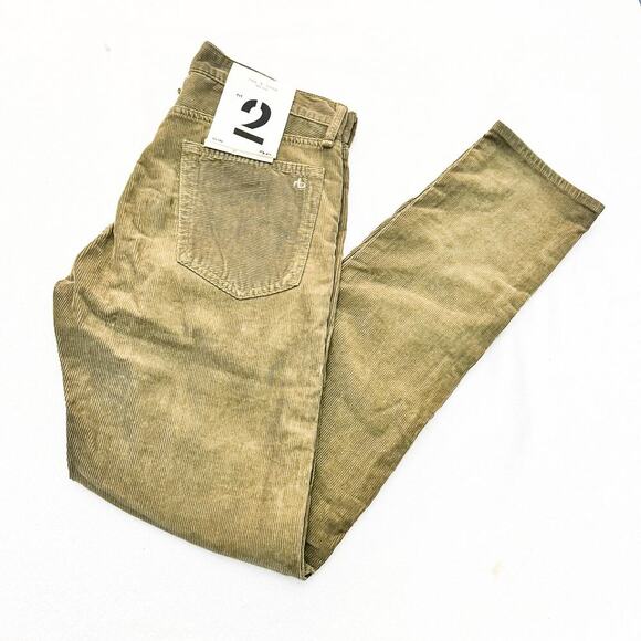 Rag & Bone Slim Fit 2 Army Green Textured Denim Jeans Textured Size 30 NWT $250 - Picture 10 of 10